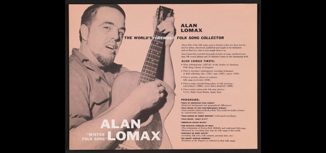 New Alan Lomax Materials Now Available Online
