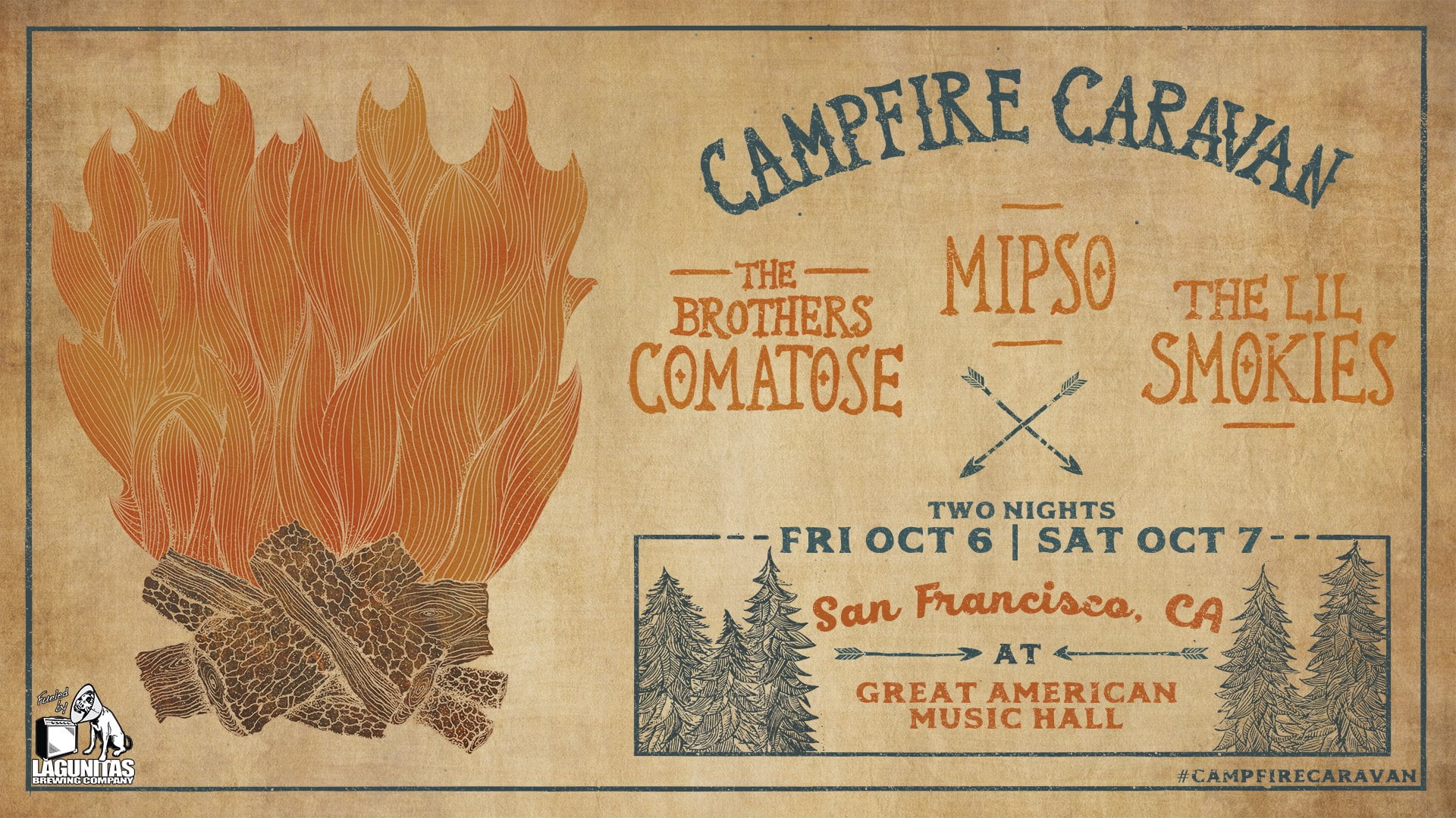 GIVEAWAY - Win tickets to Campfire Caravan at the Great American Music Hall (San Francisco) 10/7