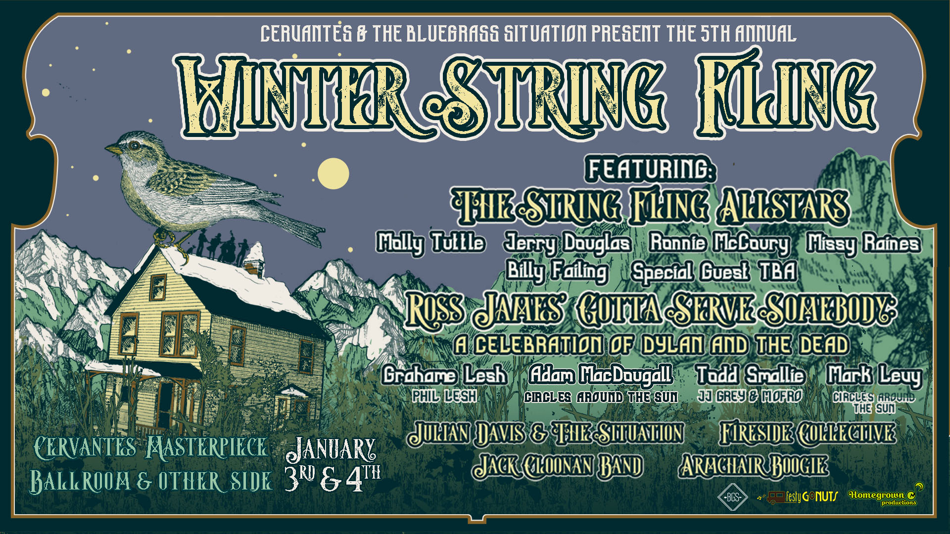 GIVEAWAY: Win tickets to the Winter String Fling @ Cervantes Masterpiece Ballroom & The Other Side (Denver) 1/3 & 1/4