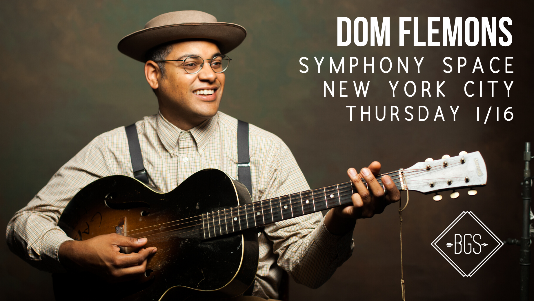 GIVEAWAY - Win Tickets to Dom Flemons @ Symphony Space (NYC) 1/16
