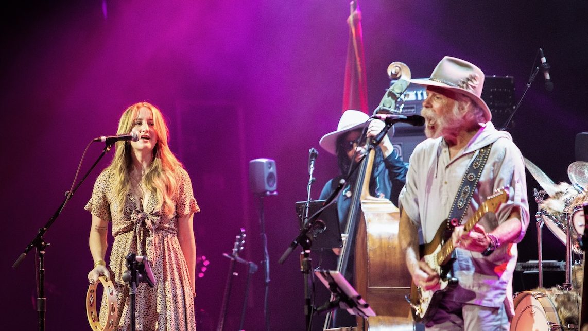 Margo Price and Bob Weir on stage at the Ryman Auditorium