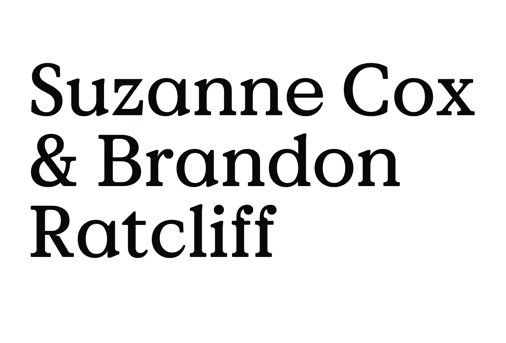 Suzanne Cox & Brandon Ratcliff