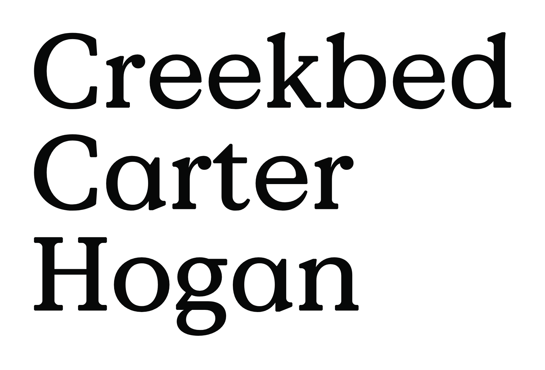 Creekbed Carter Hogan