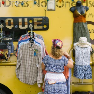 Just a couple of many vendors selling their wares.