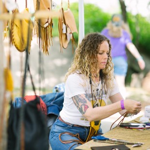 Just a couple of many vendors selling their wares.