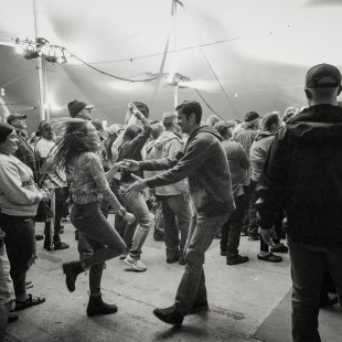 The rowdy and rollicking dance tent