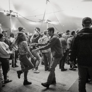 The rowdy and rollicking dance tent