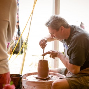 The heritage crafts tent showcased expert artisans, their trades, and their wares