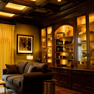 An inviting parlor perfect for enjoying a cigar and some whiskey, perhaps? Yes.