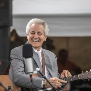 Del McCoury with the best smile, laugh, and hair in bluegrass.