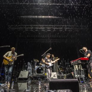 Fruition play through the downpour.