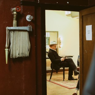 John C. Reilly takes a quiet moment backstage.