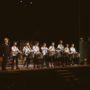 It is "Back 2 School," after all. The evening would not have been complete without a drum line.