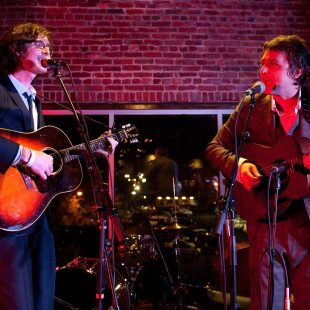 NASHVILLE, TN - SEPTEMBER 18: (L-R) Joey Ryan and Kenneth Pattengale of The Milk Carton Kids perform during the Bluegrass Situation's showcase at the Americana Music Festival on September 18, 2013 in Nashville, United States. (Photo by Erika Goldring/Getty Images for Americana Music Festival) *** Local Caption *** joey ryan; kenneth pattengale