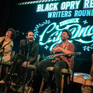 Chastity Brown, Jake Blount, Devon Gilfillian, and Yasmin Williams at the Black Opry Revue Writer's Round