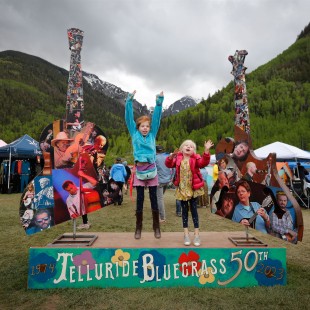 Young festivarians celebrate Telluride Bluegrass Festival's 50th Birthday.