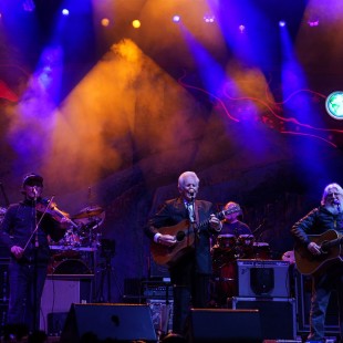 Del McCoury joins String Cheese Incident  on stage at Telluride Bluegrass Festival.