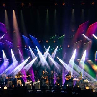 Greensky Bluegrass on the Flint Hill Stage for their headline set. By Eli Johnson