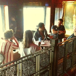 A live podcast taping of Basic Folk with Leyla McCalla and band and hosts Cindy Howes and Lizzie No.