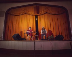 Piedmont Blūz Acoustic Duo – Valerie and Benedict Turner – take the FWAAMFest stage.