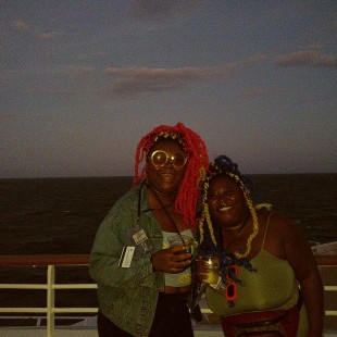 SistaStrings pictured during a sunset cocktail hour on the upper decks of the Norwegian Pearl.