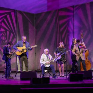 Steve Martin leads Alison Brown and band through a tune.