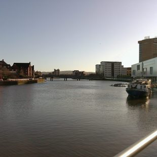 A view of the River Lagan in downtown Belfast.