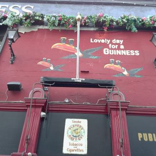 It's always a lovely day for a Guinness in Belfast.