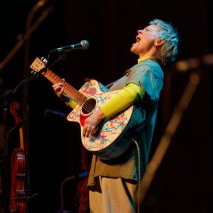Wallis Bird performs at the FOLK iN FUSION concert, which kicked off Your Roots Are Showing Conference at Belfast's Waterfront Hall.