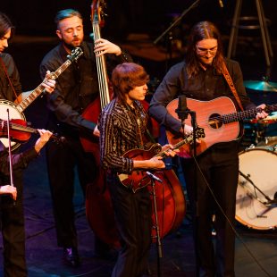 Wyatt Ellis, mandolin, performs with Andy Teno (banjo), Noah Goebel (fiddle), Nathan Beaumont (guitar), and John Bird Jr. (bass).