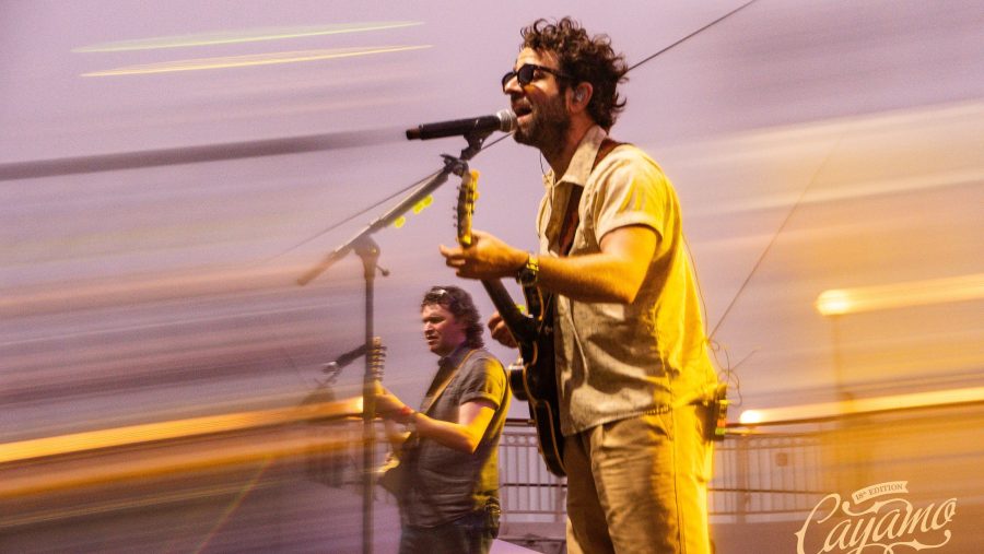 Dawes perform for the sail away set on the pool deck.
