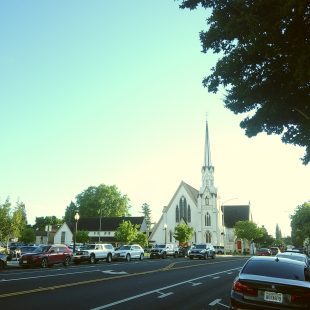 First Presbyterian Church of Napa looking gorgeous in the waning sunlight.